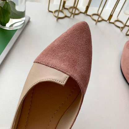 Ballerines Bicolores à Bout Pointu – Raffinement et Modernité - Atelier Chaussure