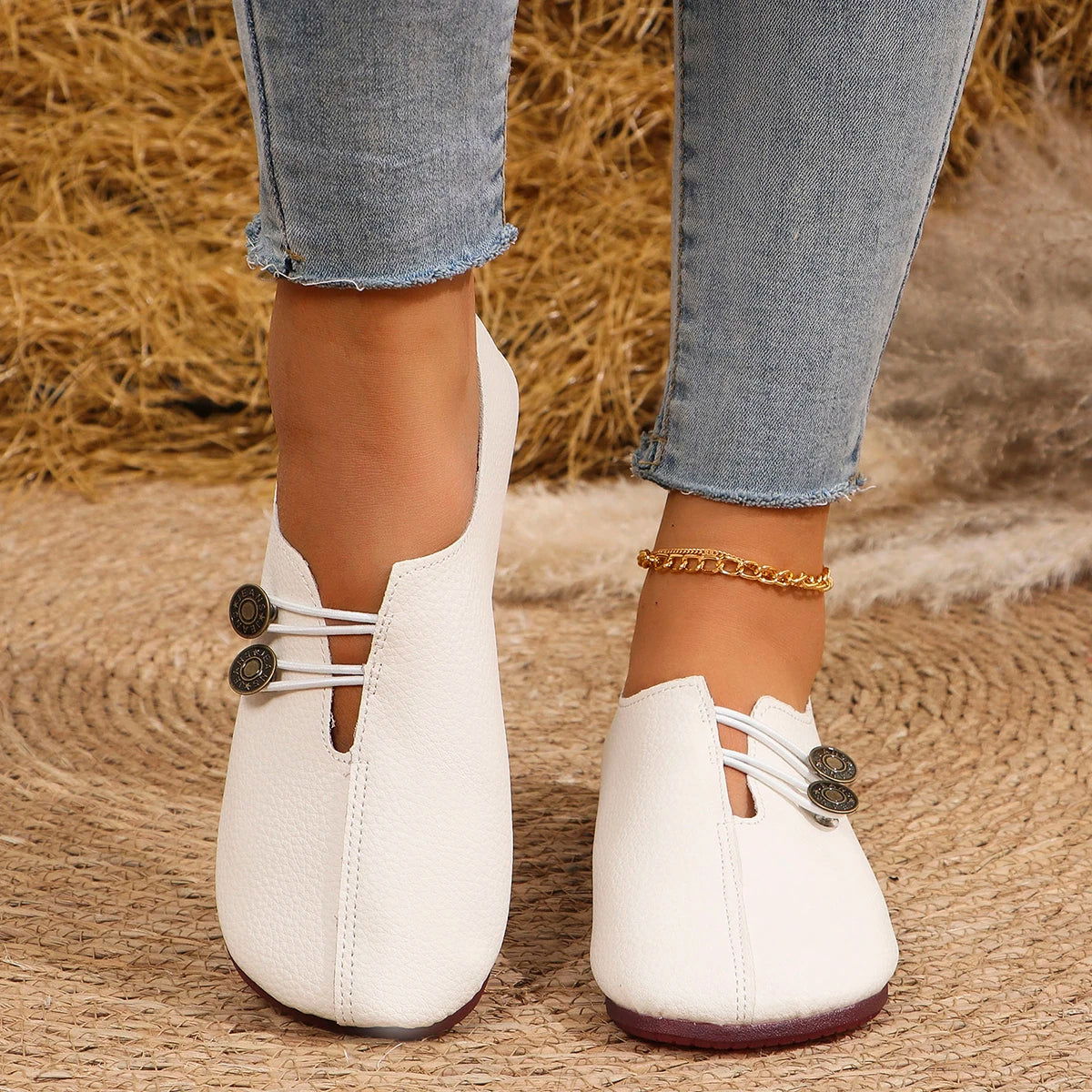 Ballerines Bouton Raffiné – Simplicité et Originalité - Atelier Chaussure