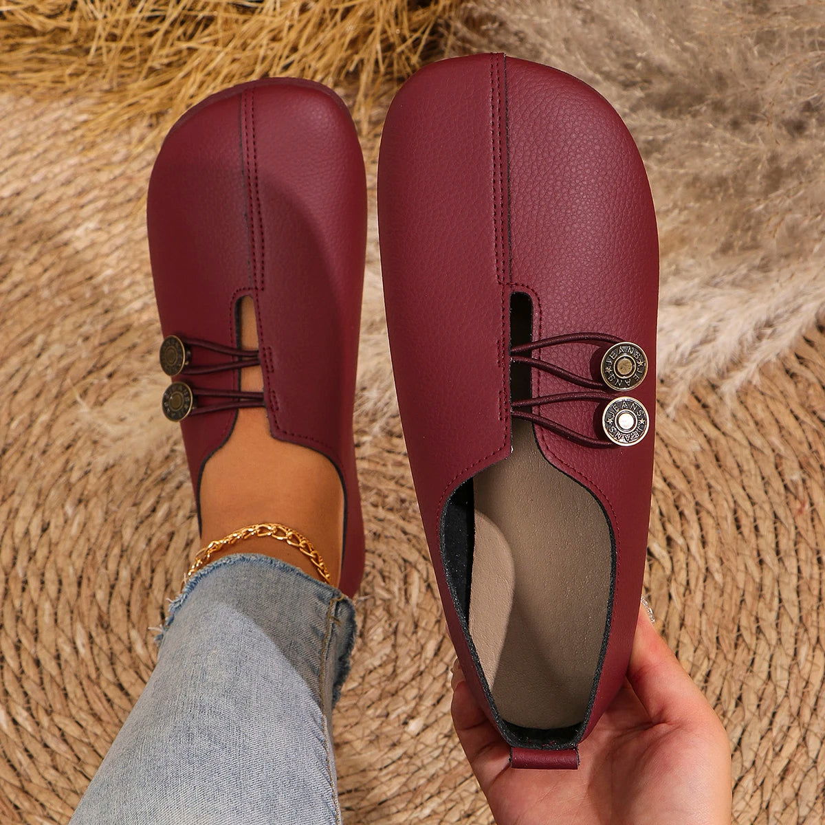 Ballerines Bouton Raffiné – Simplicité et Originalité - Atelier Chaussure
