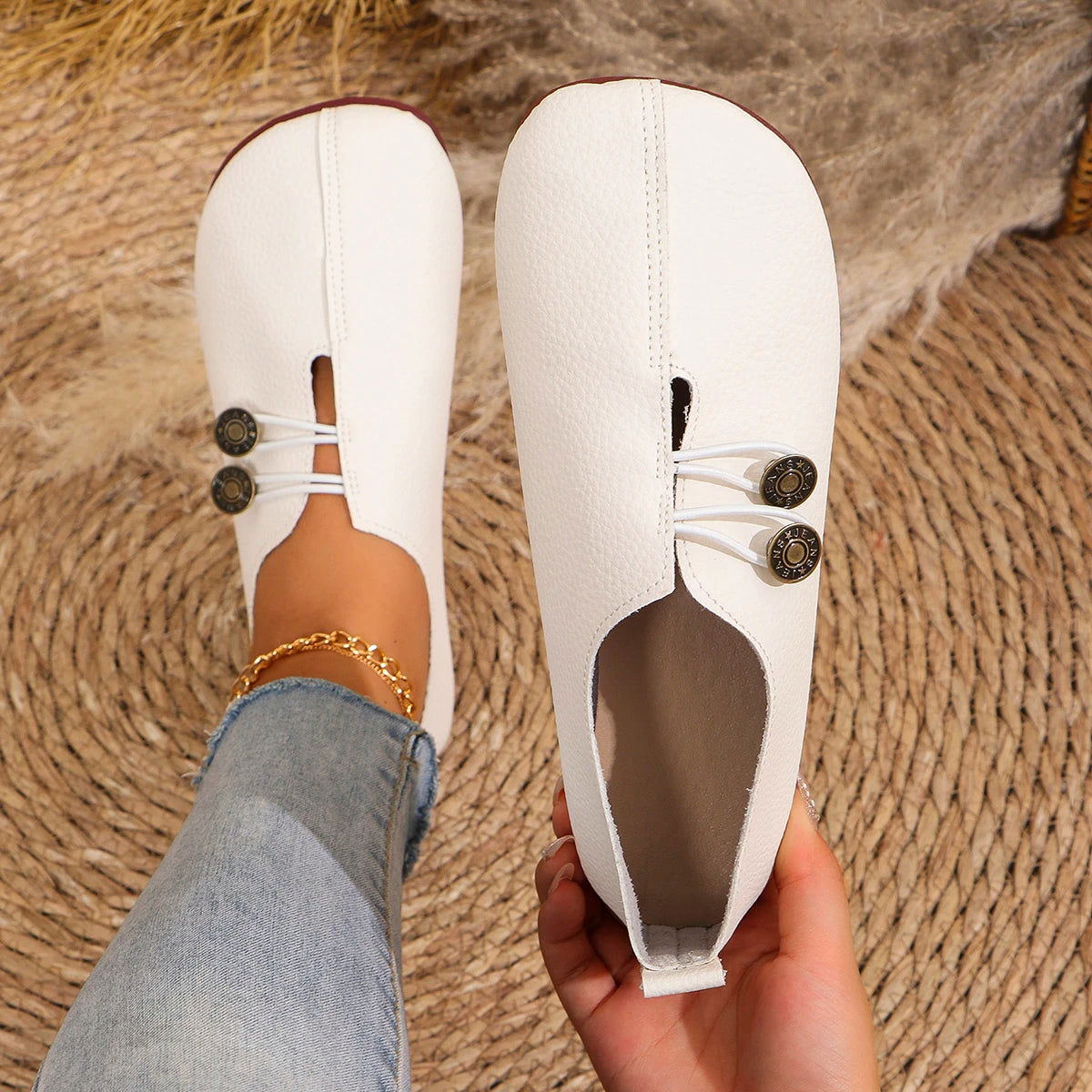 Ballerines Bouton Raffiné – Simplicité et Originalité - Atelier Chaussure