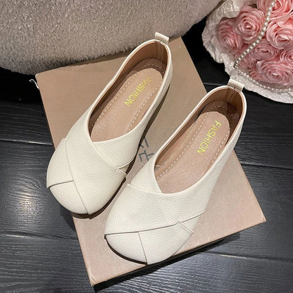 Ballerines Croisées Cuir – Simplicité et Confort - Atelier Chaussure