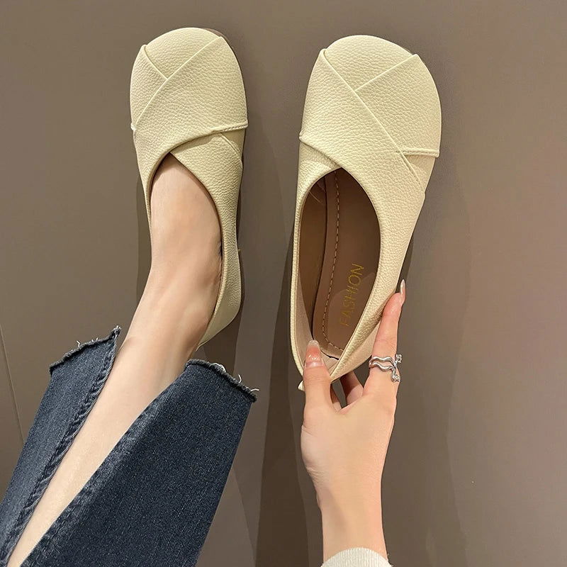 Ballerines Croisées Cuir – Simplicité et Confort - Atelier Chaussure