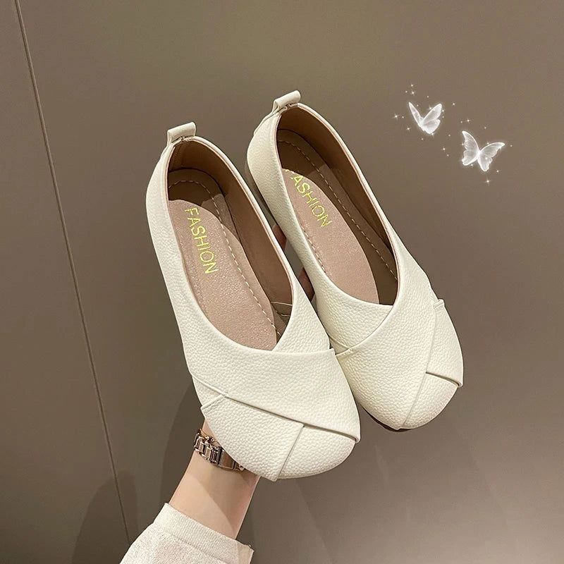 Ballerines Croisées Cuir – Simplicité et Confort - Atelier Chaussure