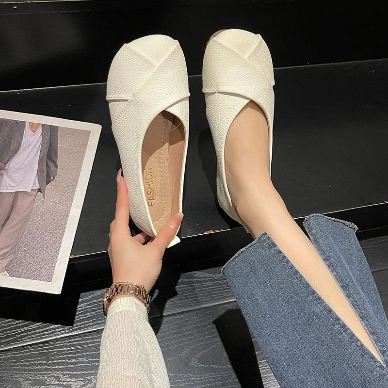 Ballerines Croisées Cuir – Simplicité et Confort - Atelier Chaussure