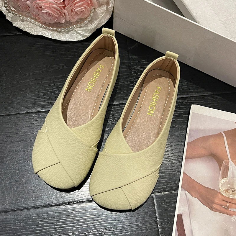 Ballerines Croisées Cuir – Simplicité et Confort - Atelier Chaussure