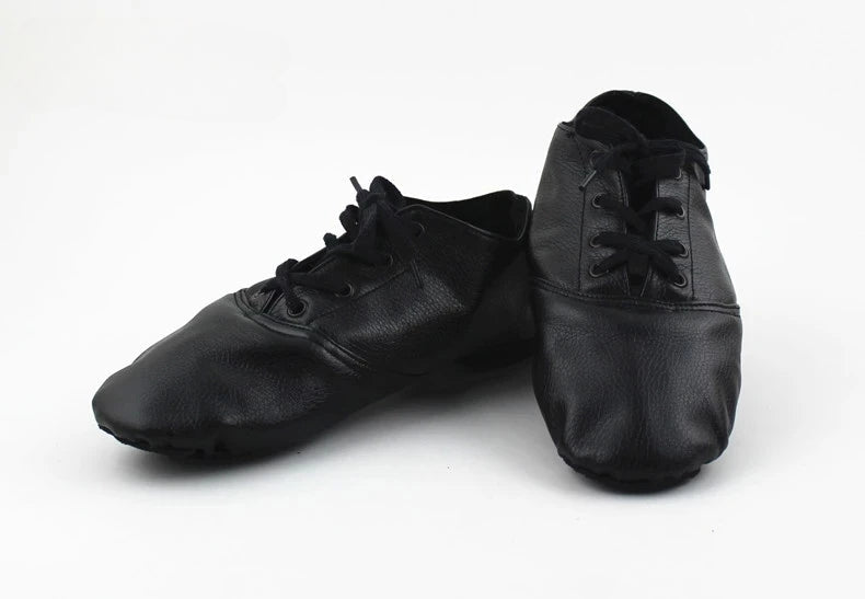 Ballerines Noir Cuir à Lacets - Atelier Chaussure
