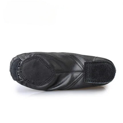Ballerines Noir Cuir à Lacets - Atelier Chaussure