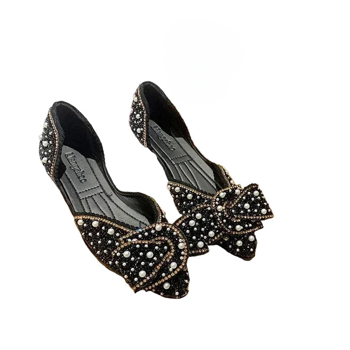 Pearl and Bow Ballerinas – Feminine Refinement