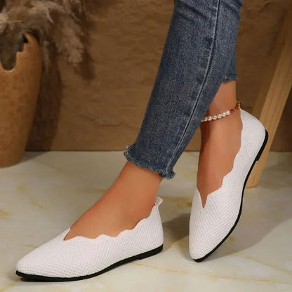 Ballerines Tressées à Découpe Ondulée - Atelier Chaussure