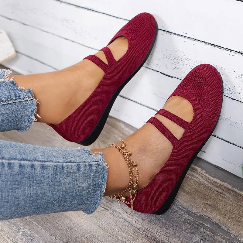Ballerines Tricotées à Brides – Légèreté et Modernité - Atelier Chaussure