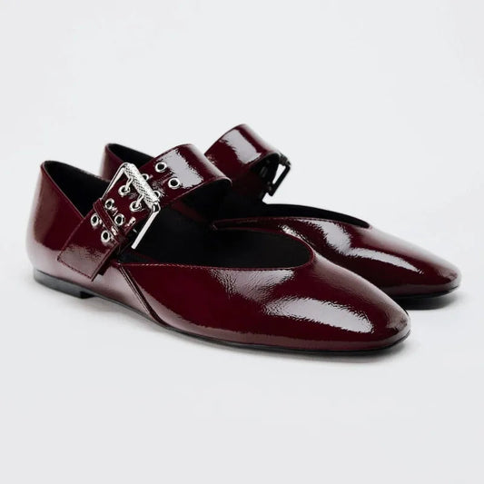 Ballerines Vernies à Boucle – Charme et Modernité - Atelier Chaussure