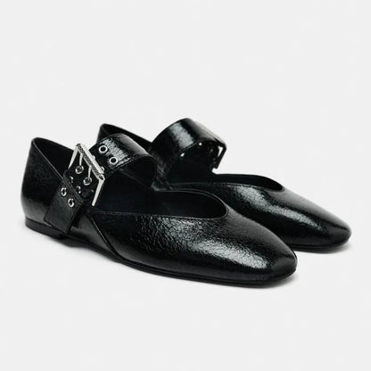 Ballerines Vernies à Boucle – Charme et Modernité - Atelier Chaussure