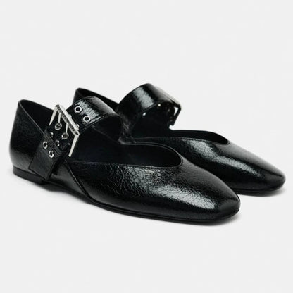 Ballerines Vernies à Boucle – Charme et Modernité - Atelier Chaussure