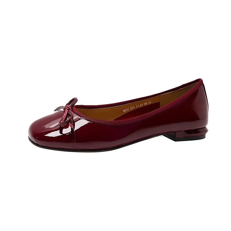 Ballerines Vernies avec Nœud – Charme et Raffinement - Atelier Chaussure