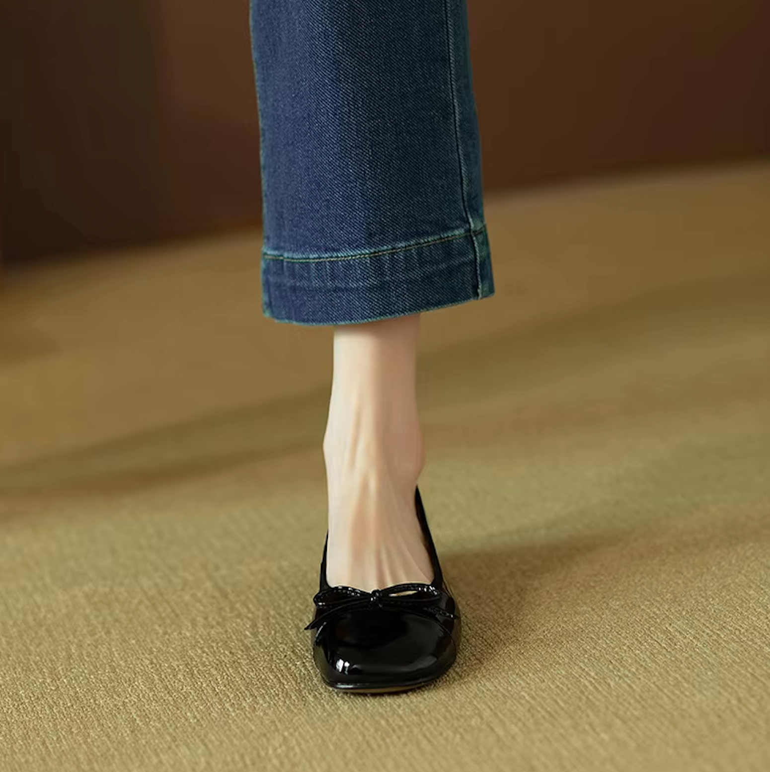 Ballerines Vernies avec Nœud – Charme et Raffinement - Atelier Chaussure