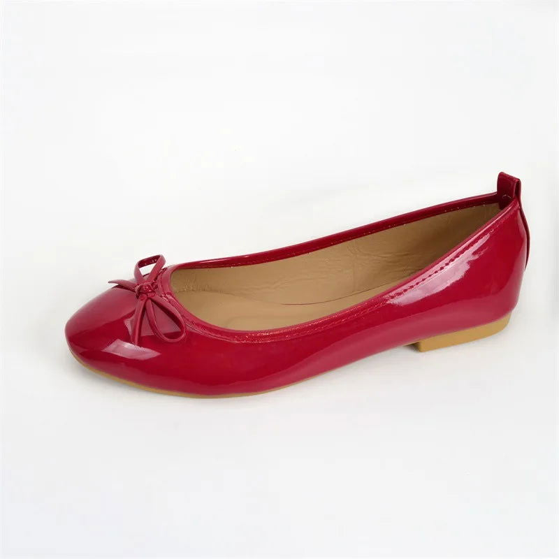 Ballerines Vernies avec Nœud – Polyvalence et Style - Atelier Chaussure