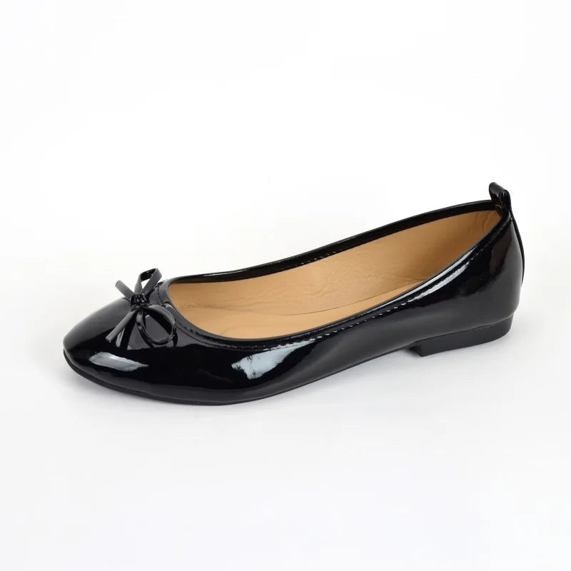 Ballerines Vernies avec Nœud – Polyvalence et Style - Atelier Chaussure