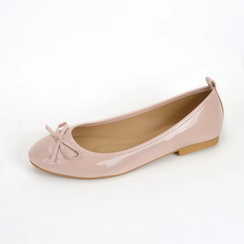 Ballerines Vernies avec Nœud – Polyvalence et Style - Atelier Chaussure