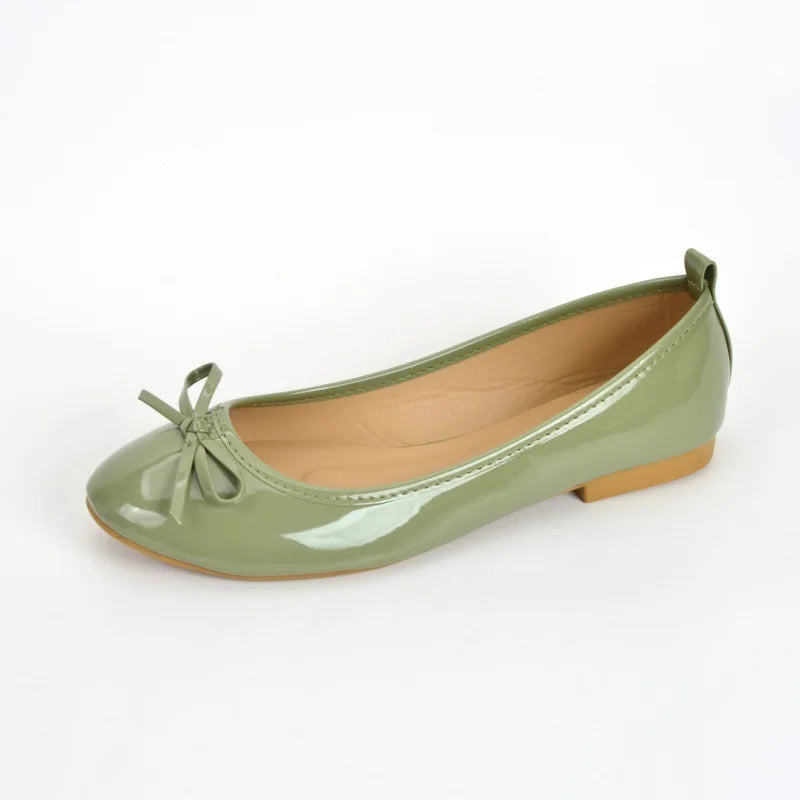 Ballerines Vernies avec Nœud – Polyvalence et Style - Atelier Chaussure
