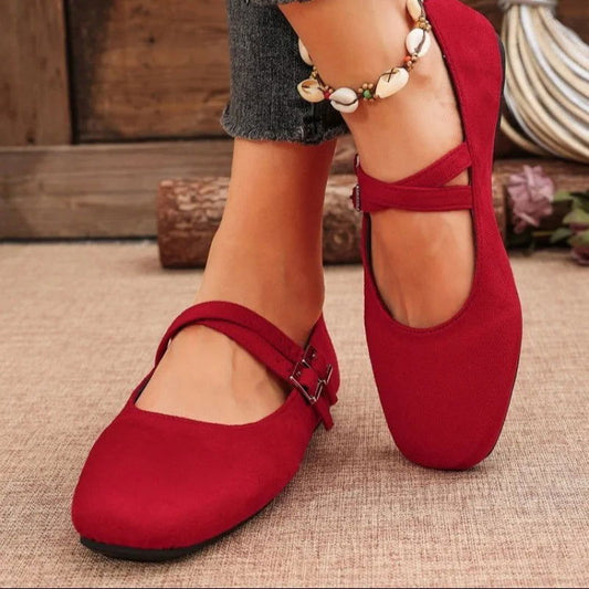 Ballerines à Doubles Brides Rétro - Atelier Chaussure