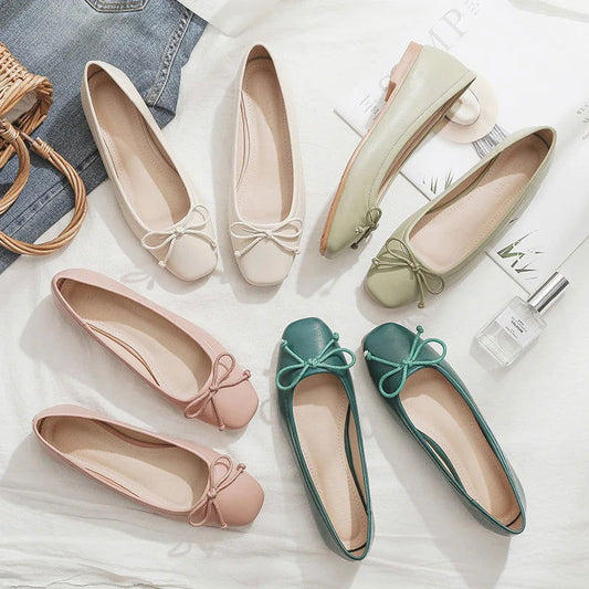 Ballerines à Nœud Fin – Charme Délicat - Atelier Chaussure