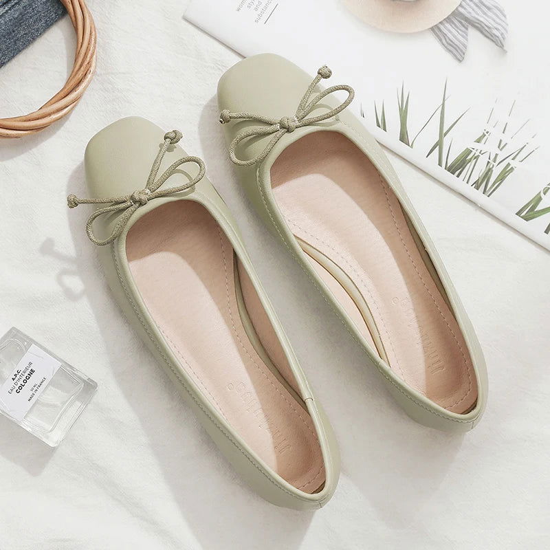 Ballerines à Nœud Fin – Charme Délicat - Atelier Chaussure