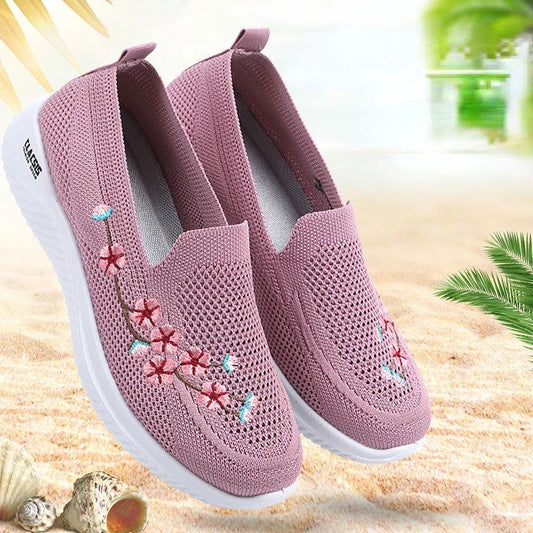 Chaussures Mocassins Femme Décontractées avec Broderie Florale - Atelier Chaussure
