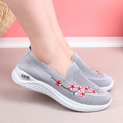 Chaussures Mocassins Femme Décontractées avec Broderie Florale - Atelier Chaussure