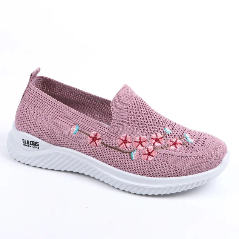 Chaussures Mocassins Femme Décontractées avec Broderie Florale - Atelier Chaussure