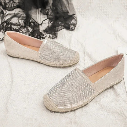 Espadrilles Femme Brillantes – Slip-On À Strass