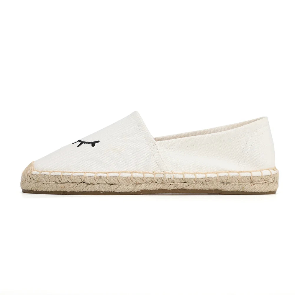 Espadrilles Femme Toile – Motif Œil Brodé