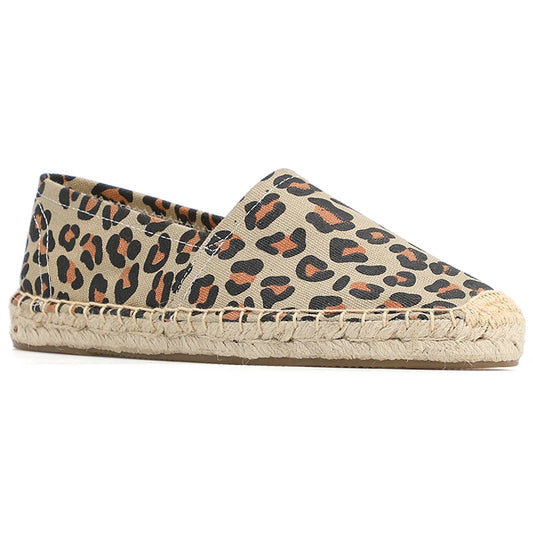 Espadrilles Femme Toile Imprimé Animalier – Ballerines Slip-On