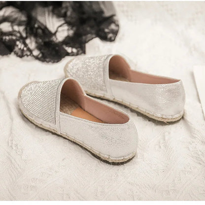 Espadrilles Femme Brillantes – Slip-On À Strass