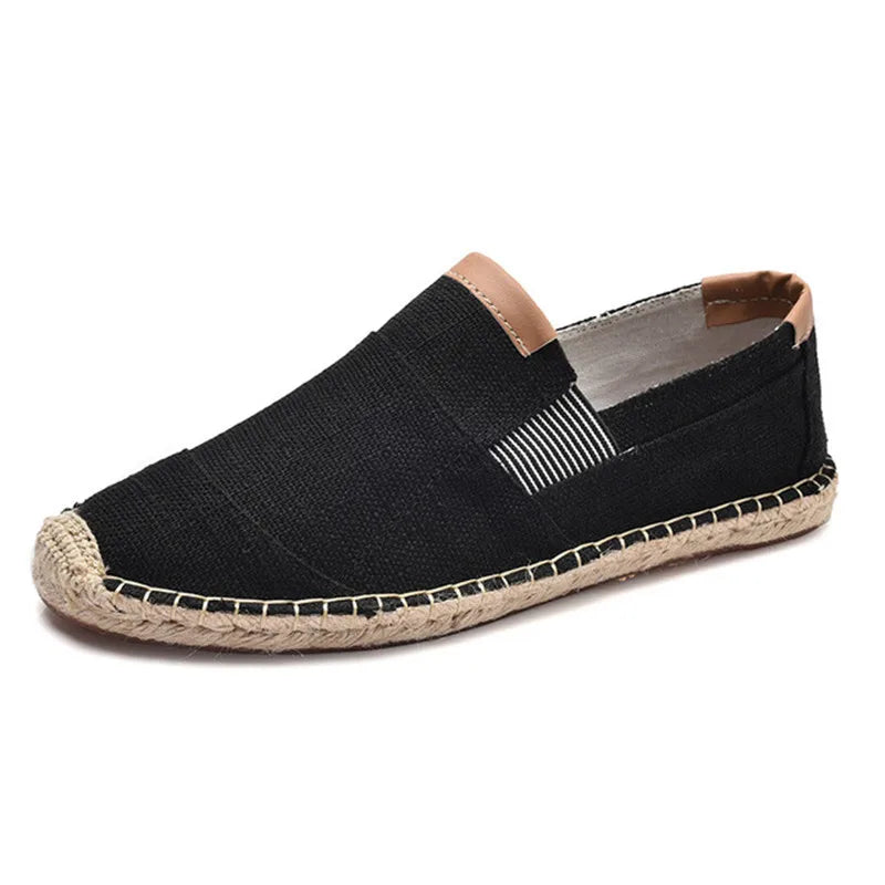Espadrilles Homme Toile – Semelle Tressée Unie
