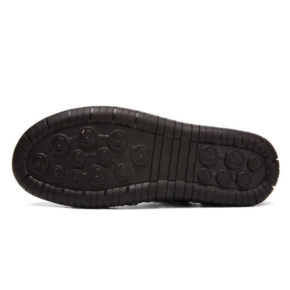 Sandales Homme Cuir Fendu – Couture Renforcée & Design Aéré