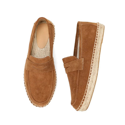 Mocassins Espadrilles en Daim - Confort et Décontractée - Atelier Chaussure