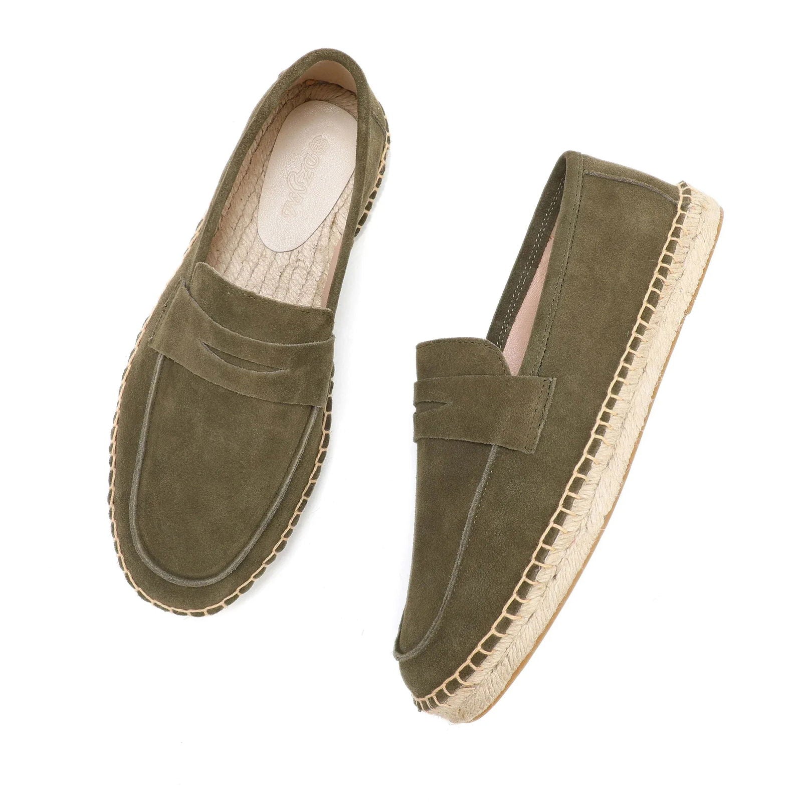 Mocassins Espadrilles en Daim - Confort et Décontractée - Atelier Chaussure