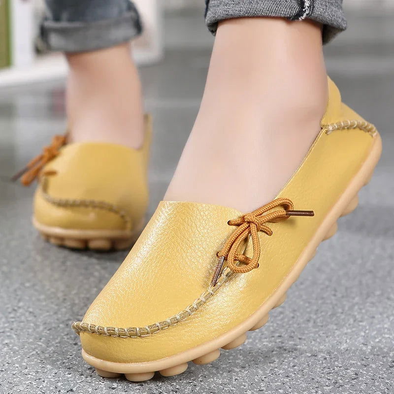 Mocassins Femme Chic avec Nœud Décoratif - Atelier Chaussure