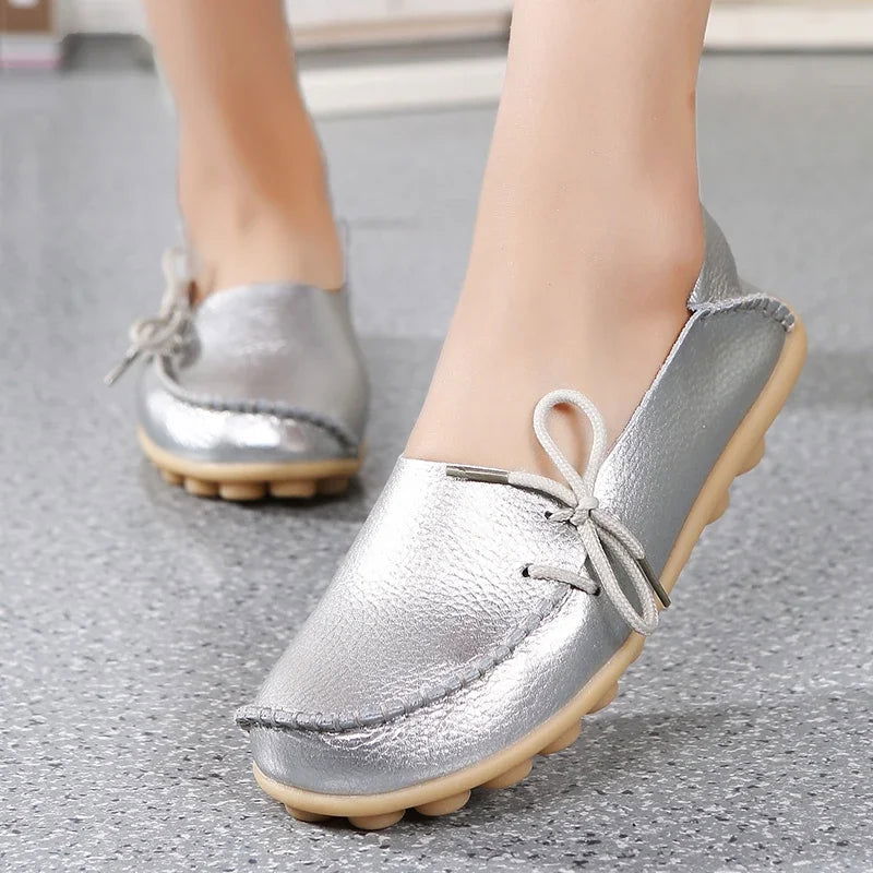 Mocassins Femme Chic avec Nœud Décoratif - Atelier Chaussure