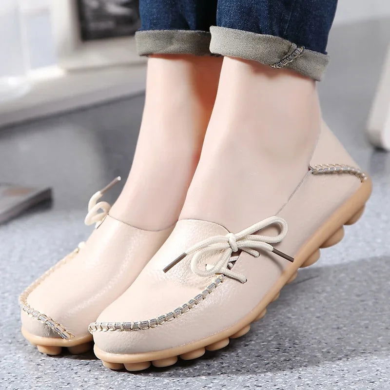 Mocassins Femme Chic avec Nœud Décoratif - Atelier Chaussure