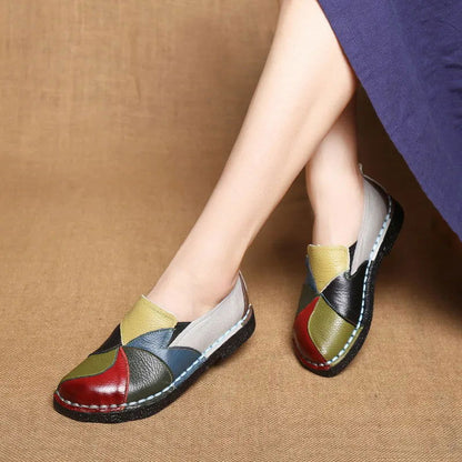 Mocassins Femme Colorés Patchwork – Originalité et Confort - Atelier Chaussure