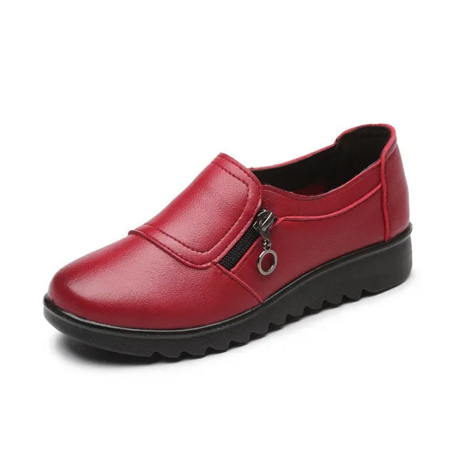 Mocassins Femme Confort à Fermeture Zippée - Atelier Chaussure