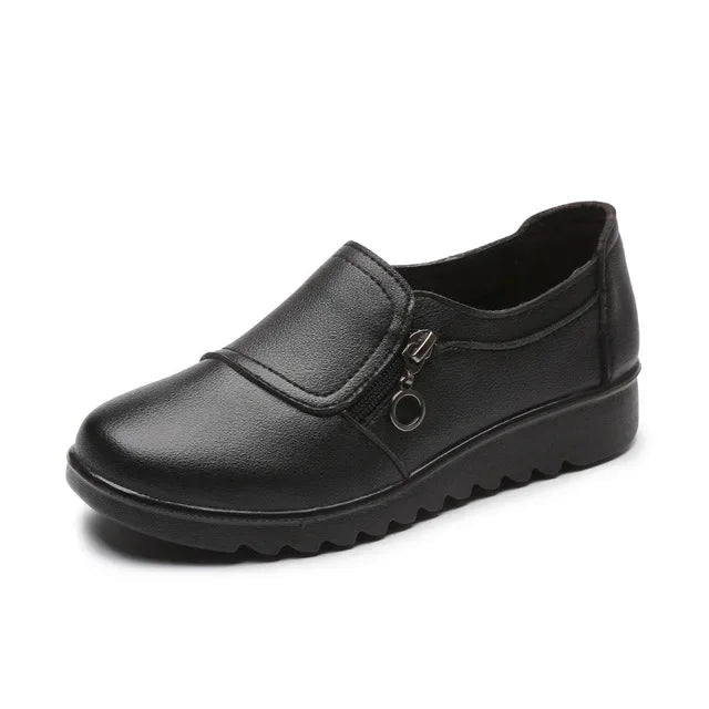 Mocassins Femme Confort à Fermeture Zippée - Atelier Chaussure