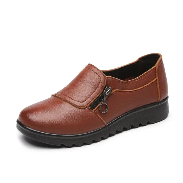 Mocassins Femme Confort à Fermeture Zippée - Atelier Chaussure