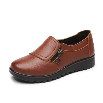 Mocassins Femme Confort à Fermeture Zippée - Atelier Chaussure