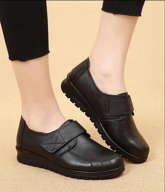 Mocassins Femme Noir à Scratch - Atelier Chaussure
