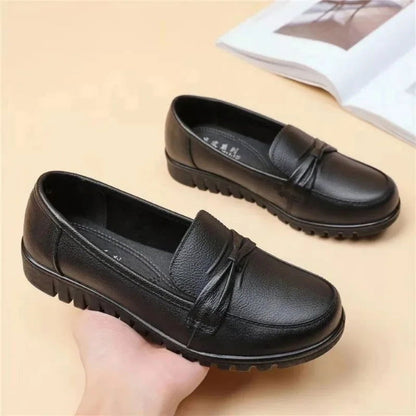 Mocassins Femme Noir avec Nœud - Atelier Chaussure