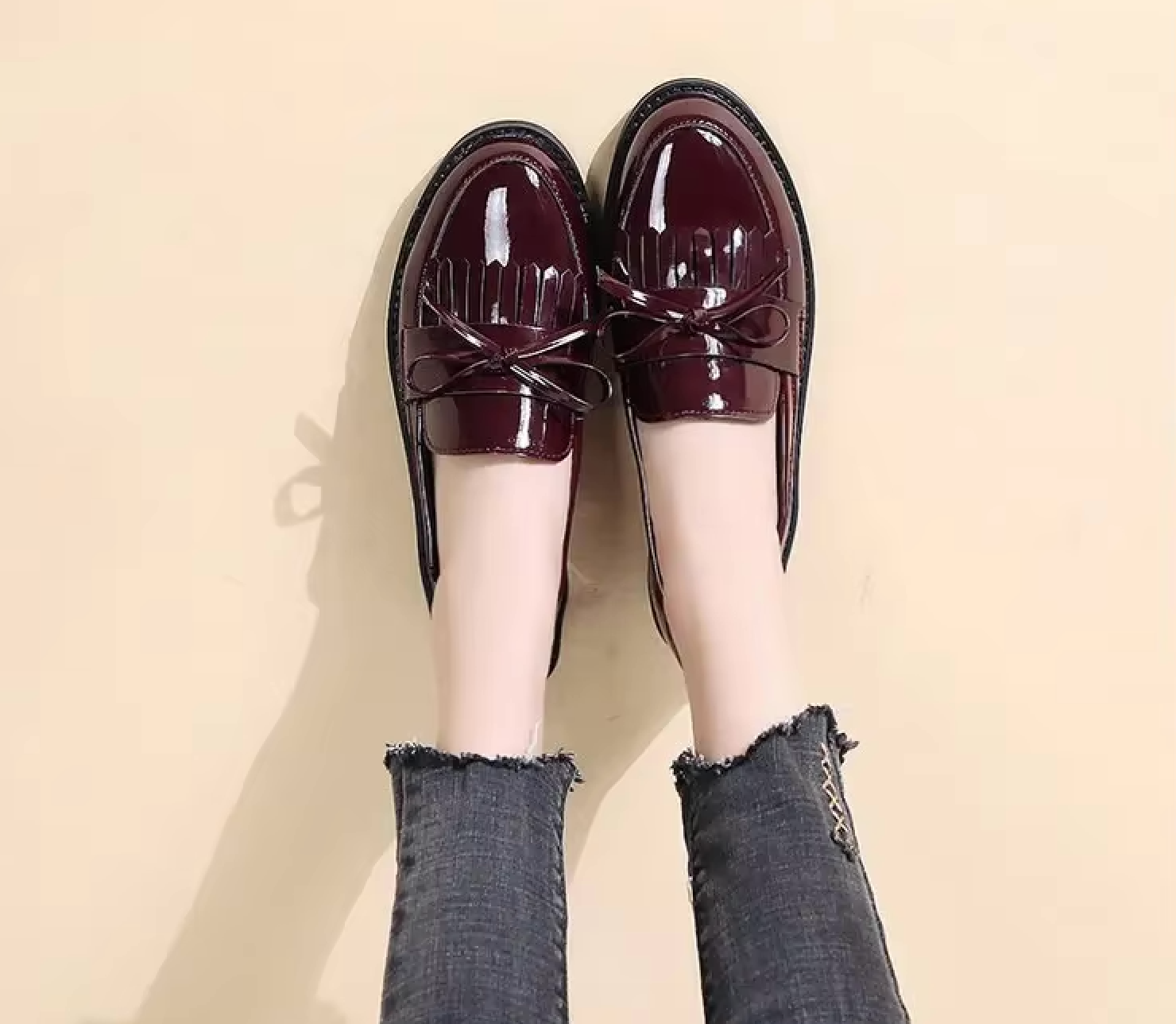Mocassins Femme Vernis avec Franges – Audace et Raffinement - Atelier Chaussure