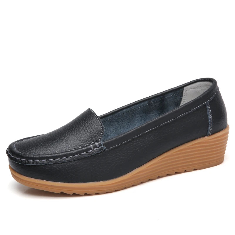 Mocassins Femme à Semelle Compensée - Atelier Chaussure