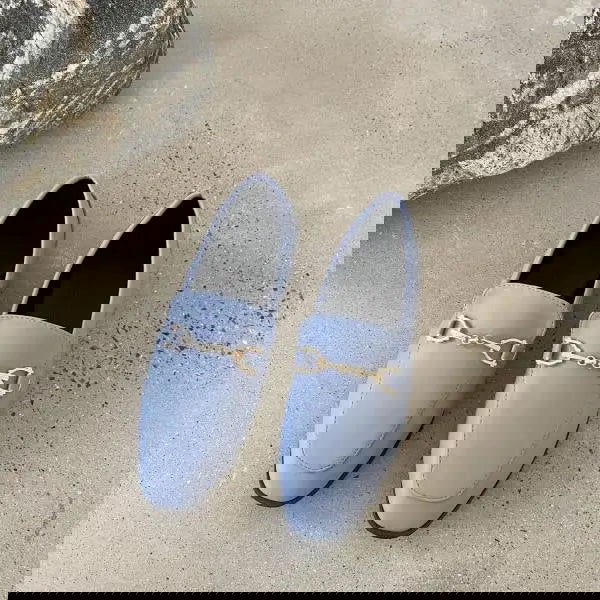 Mocassins Femme en Cuir Lisse avec Détail Métallique - Atelier Chaussure